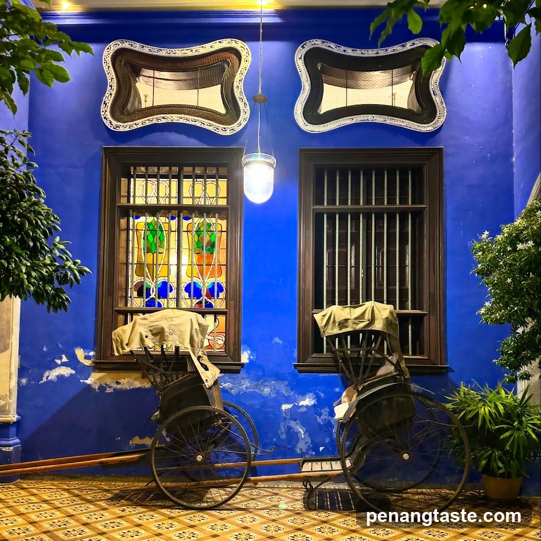 Blue Facade with Rikshas
