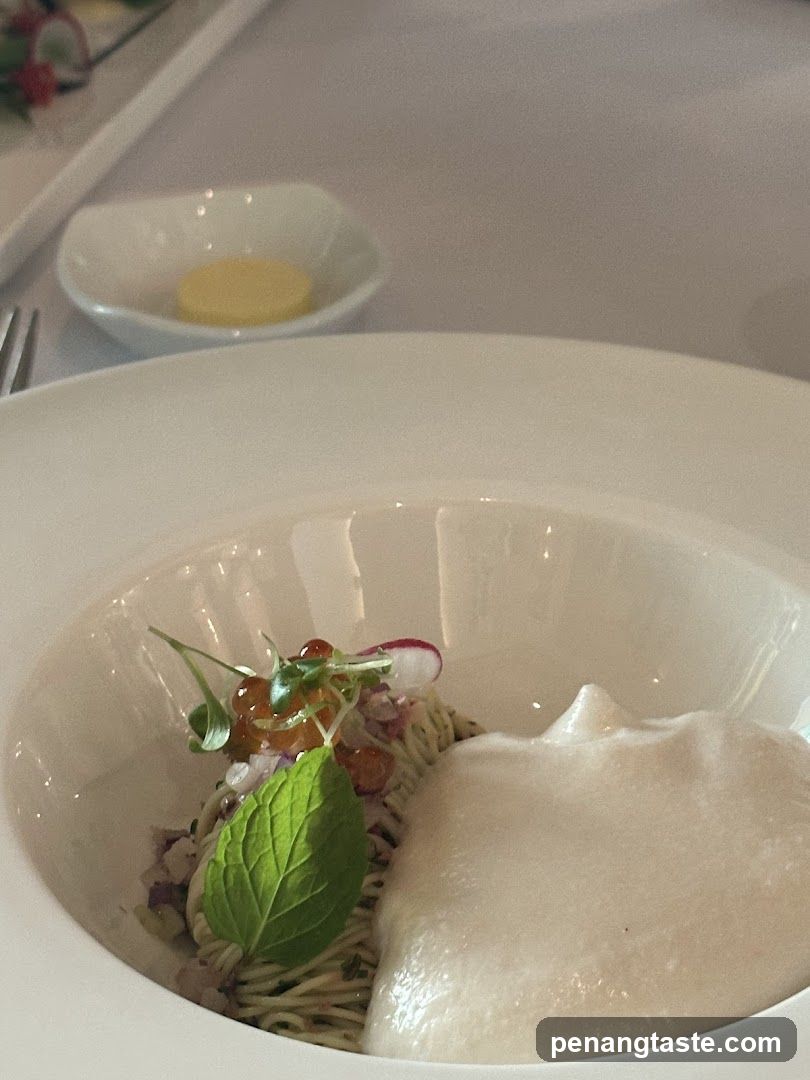 Elegant Pasta Dish with Garnish