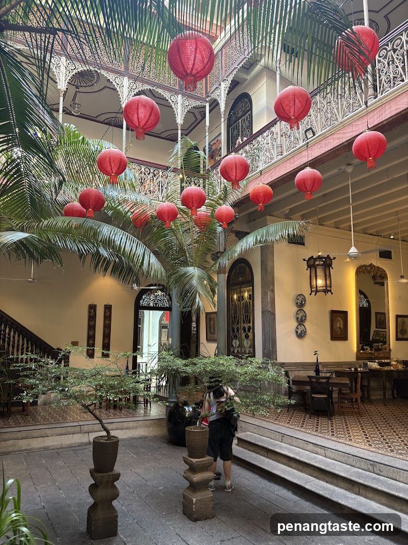 Interior Courtyard with Red Lanterns