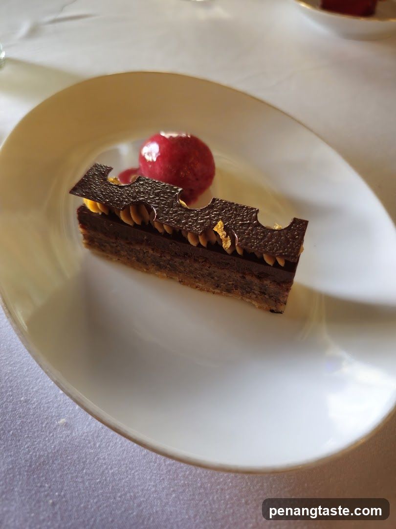 Chocolate Dessert with Gold Leaf