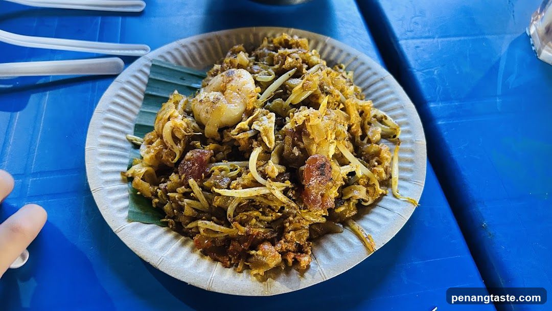Plate of Fried Rice with Shrimp and Meatballs