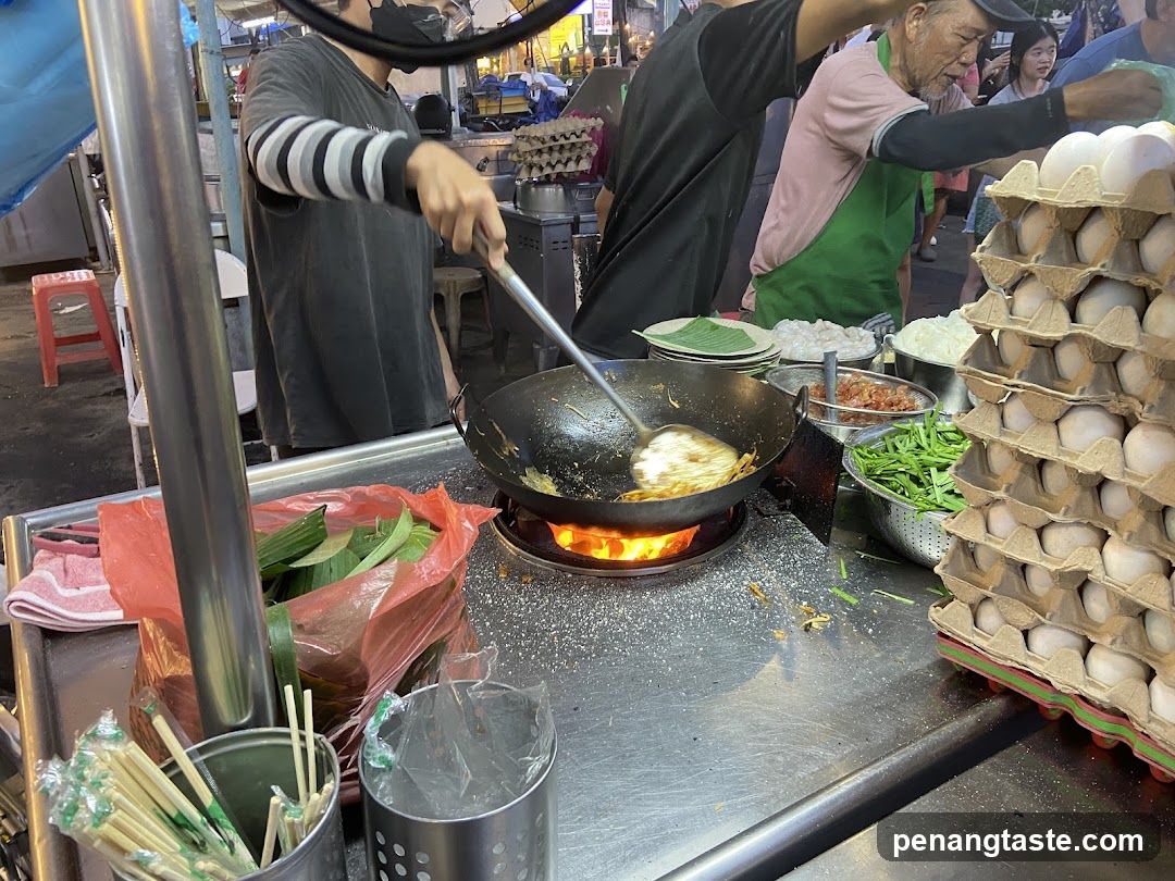 Street Food Stall Cooking Scene