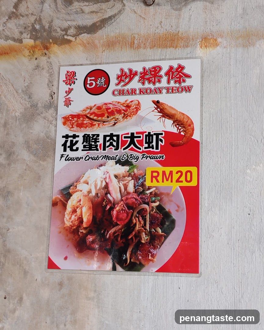 Char Koay Teow Menu Sign