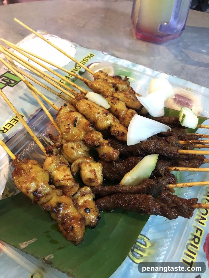 Grilled Skewers on a Leaf