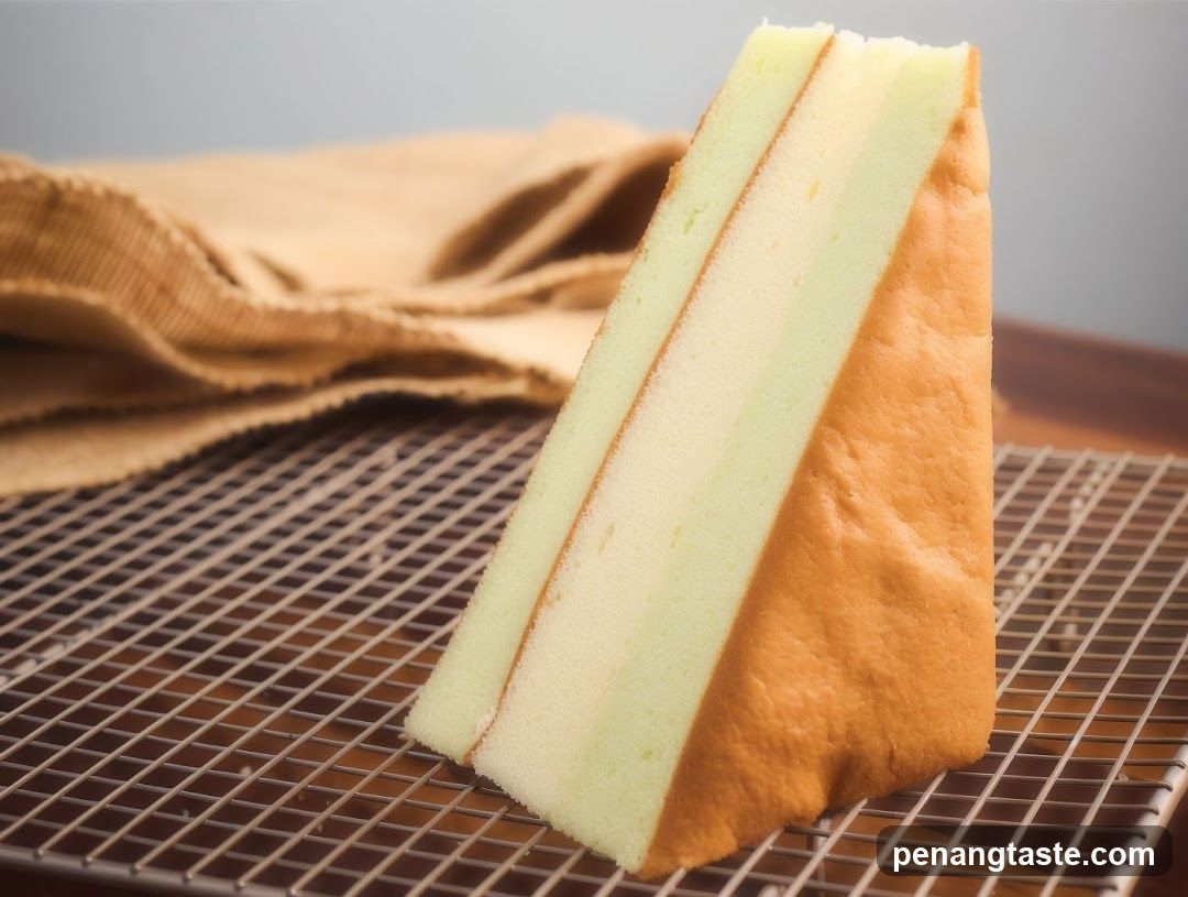 Sliced Layer Cake on Cooling Rack