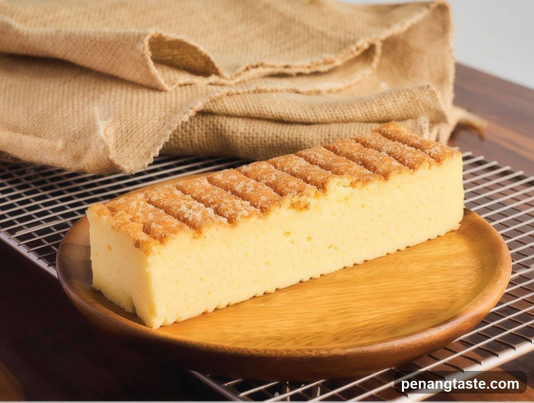 Cheesecake on Wooden Plate