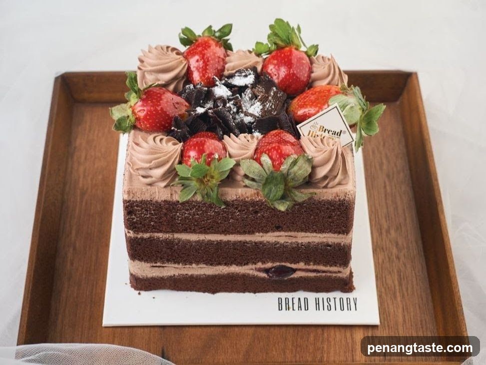Chocolate Layer Cake with Strawberries