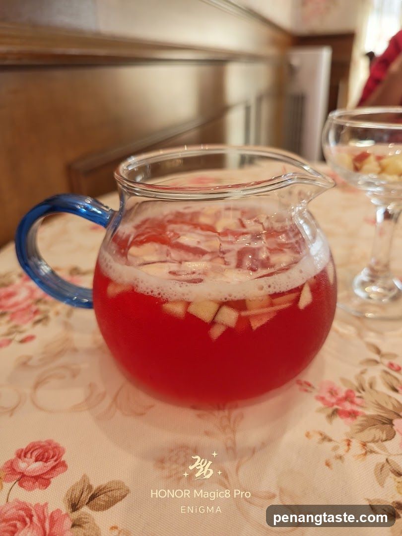 Red Sangria in Glass Pitcher