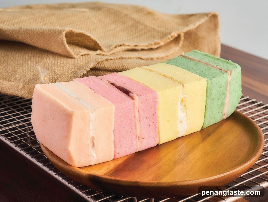 Colorful Layered Cake Slices