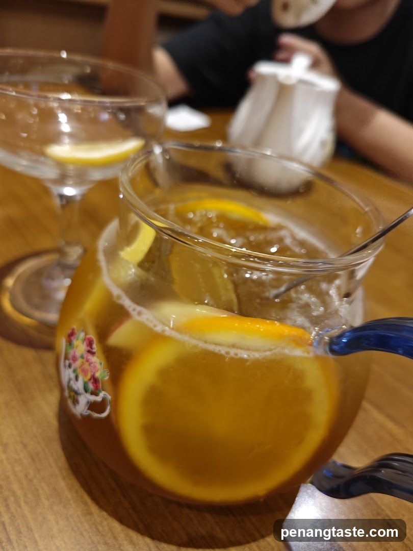 Citrus Infused Drink with Lemon and Orange Slices