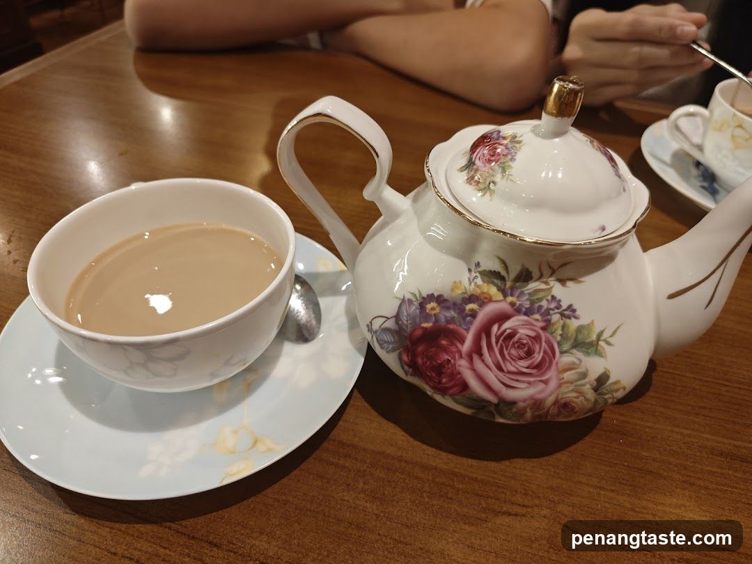 Tea Set on Wooden Table