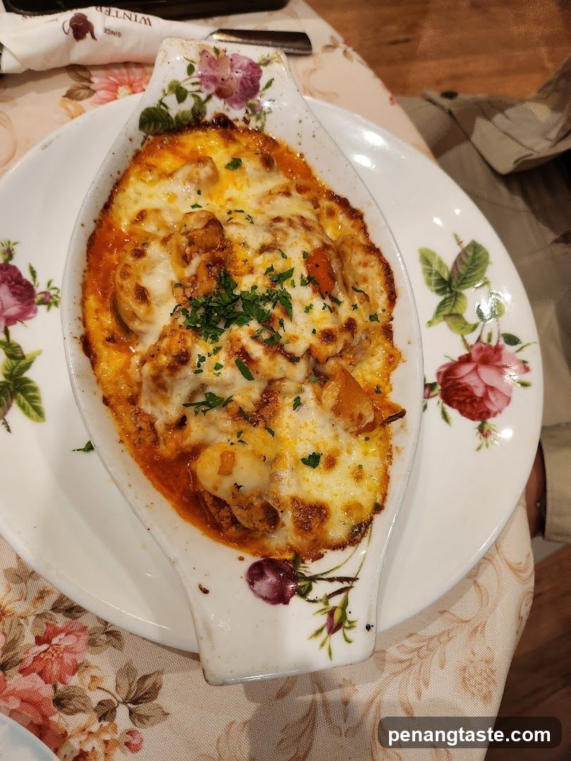 Baked Pasta Dish with Cheese and Herbs
