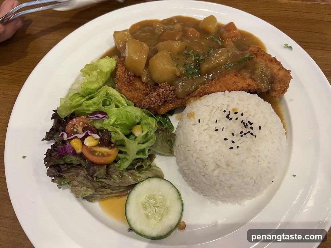 Curry Rice Plate with Salad