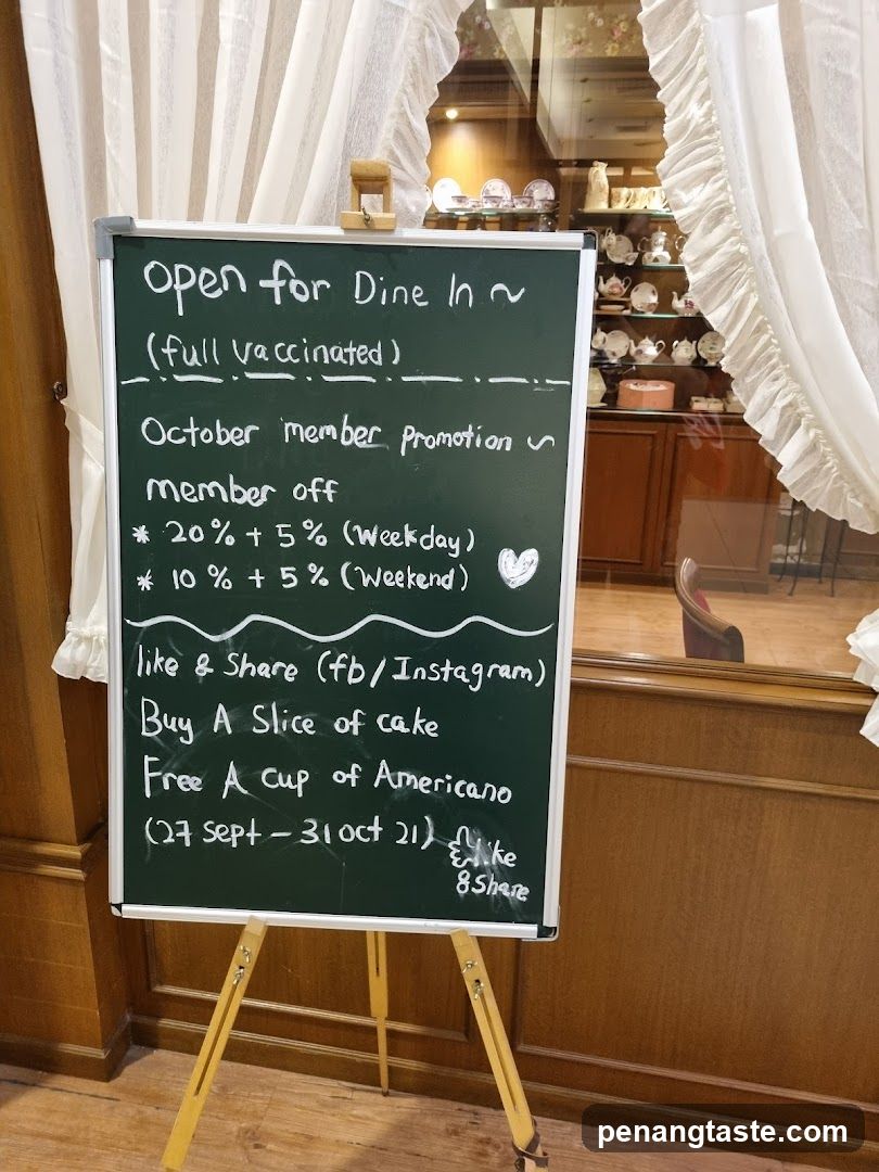 Chalkboard Sign with Promotions