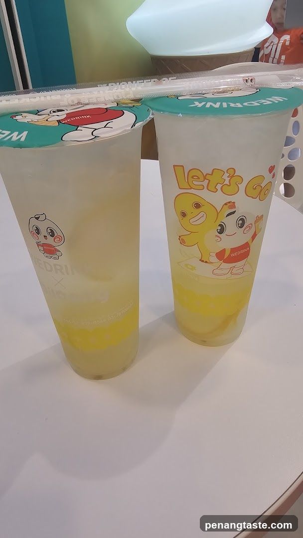 Beverage cups with cartoon characters