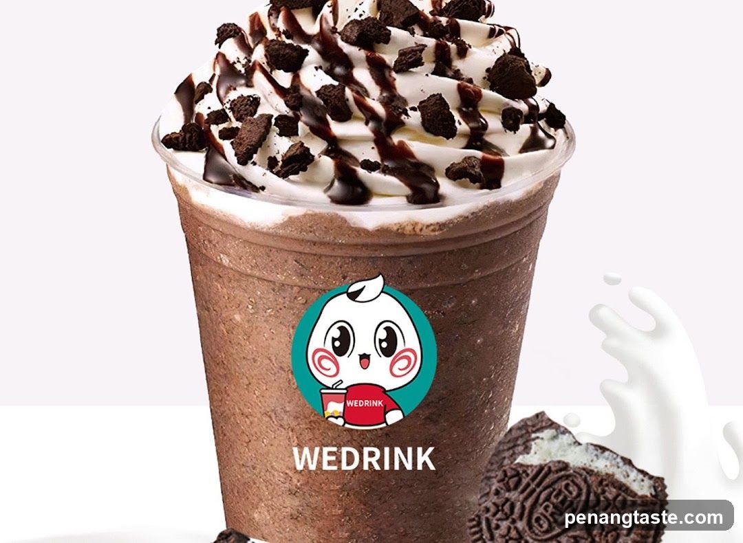 Wedrink Chocolate Milkshake with Oreo Topping