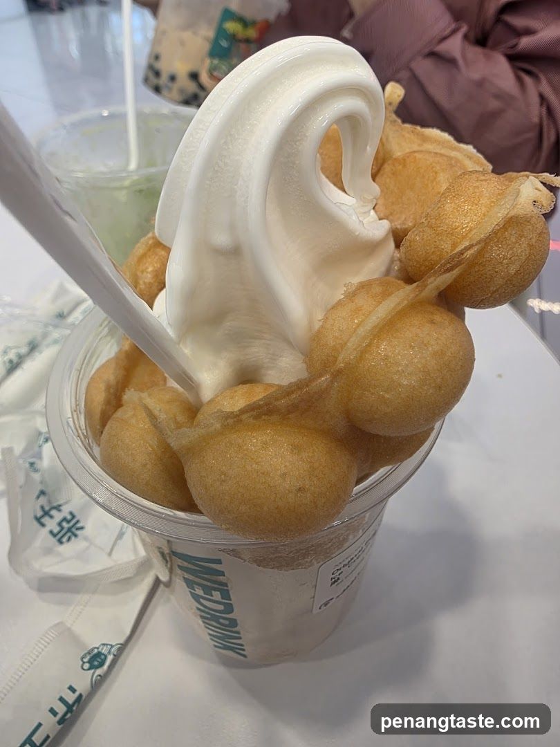 Bubble Tea Dessert with Whipped Cream