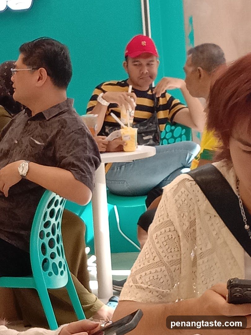 People in a casual dining setting