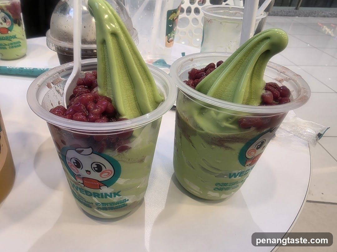 Matcha Dessert Cups with Red Bean