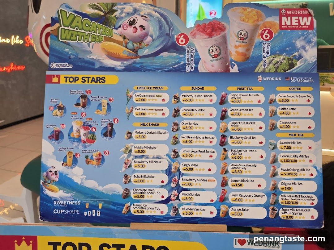 Wedrink Menu Board