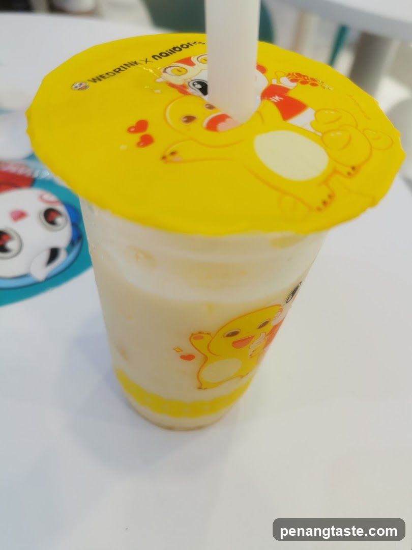 Boba Tea with Yellow Lid