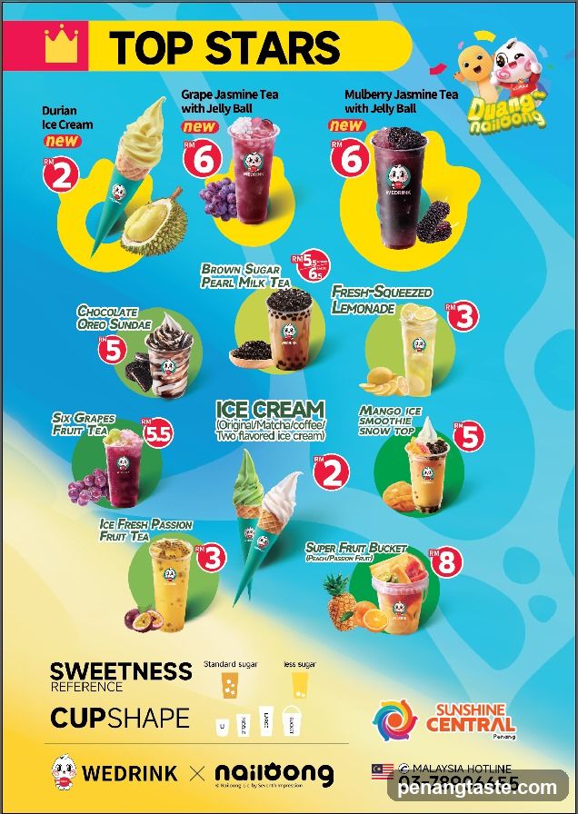 Top Stars Drink Menu Flyer