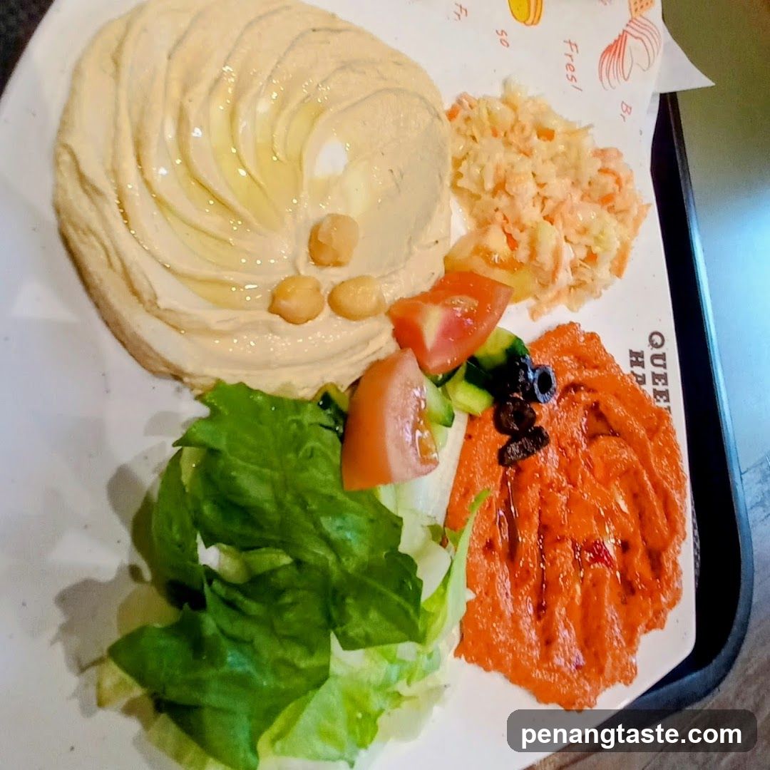Hummus Platter with Side Dishes