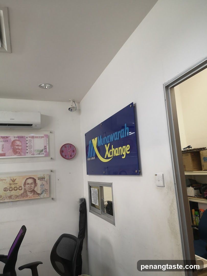 Interior of a currency exchange office