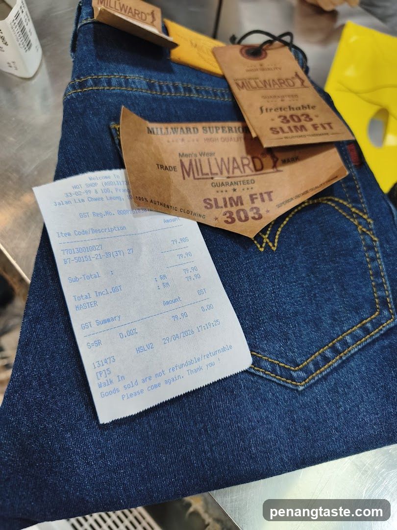 Millward Jeans with Receipt