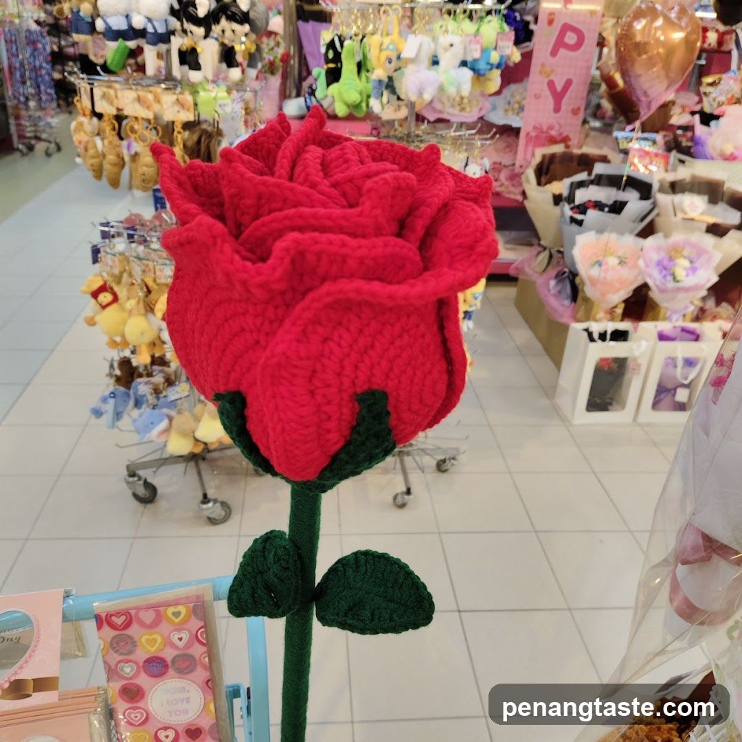 Crocheted Rose in Store