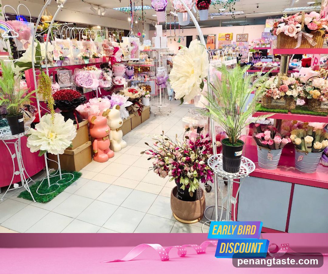 Flower Shop Interior with Early Bird Discount