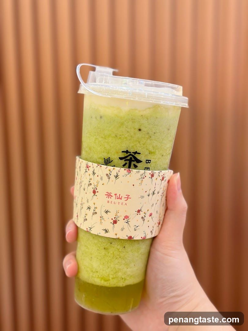 Matcha Drink with Branding Wrap