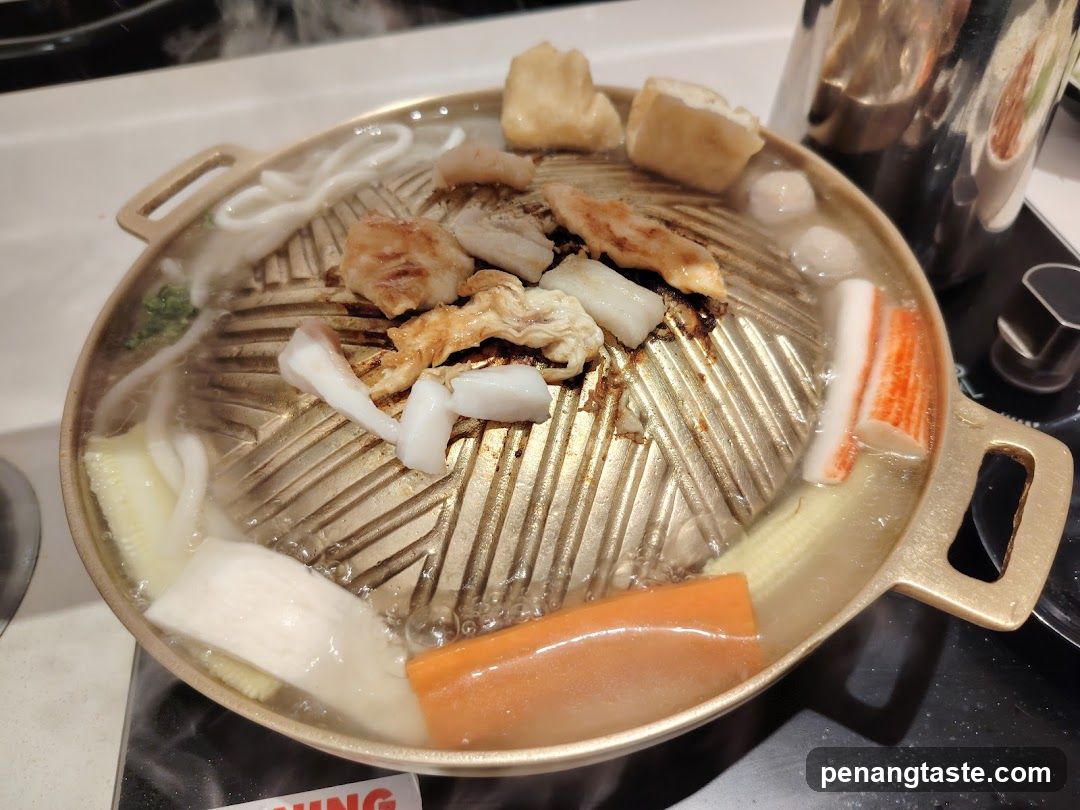 Grilled Hot Pot with Seafood and Vegetables