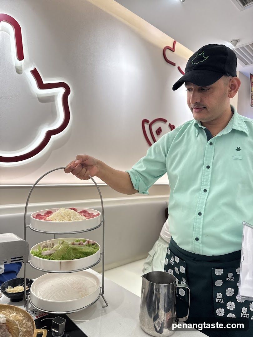 Staff preparing food in restaurant