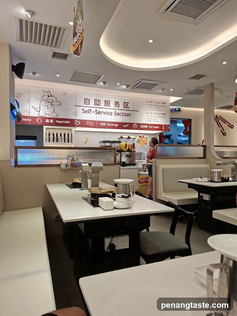 Self-Service Section of a Restaurant