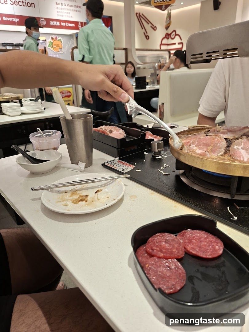Table setting at a hot pot restaurant