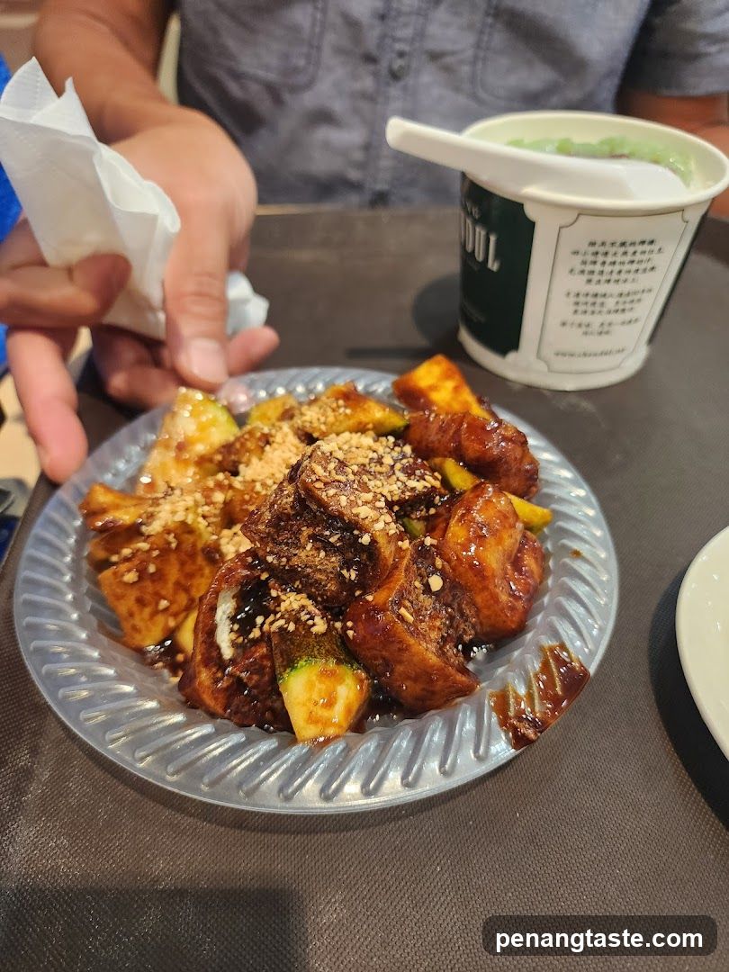 Food on a table with drink cup