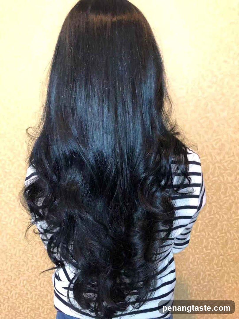 Long Wavy Hair Back View