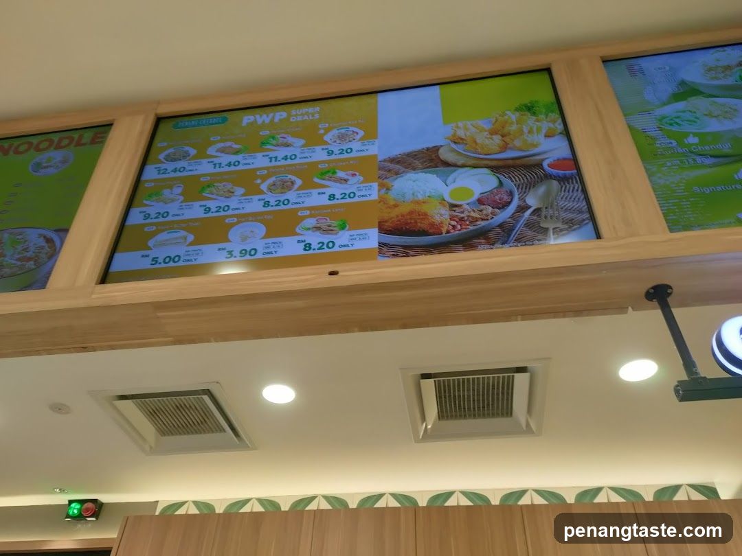 PWP Super Deals Menu Board