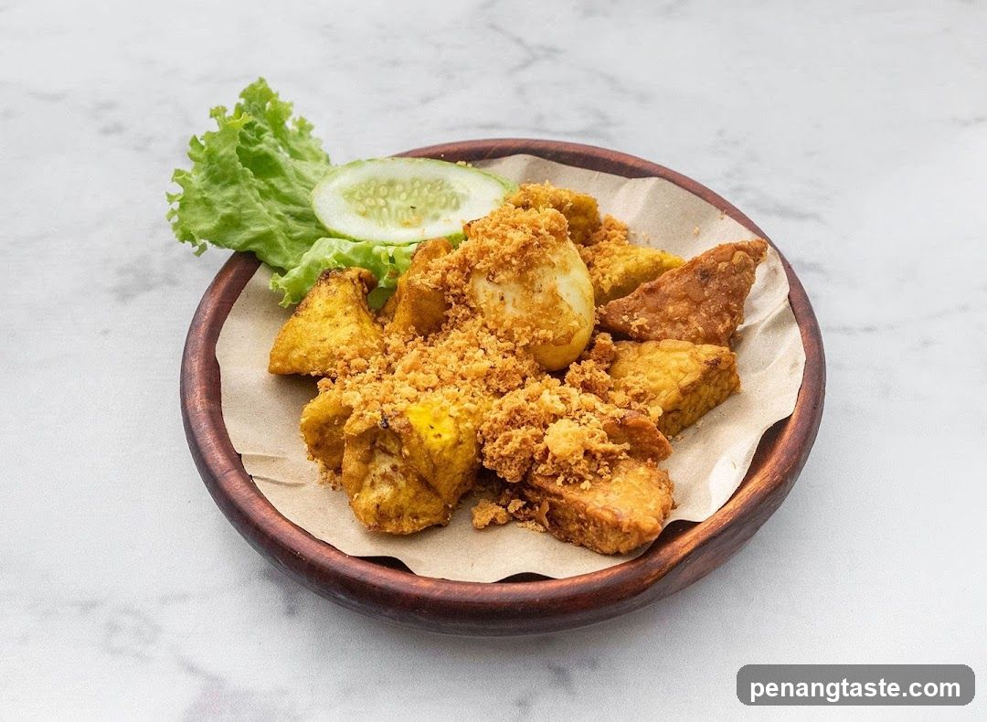 Fried Tofu with Crumbs and Garnish