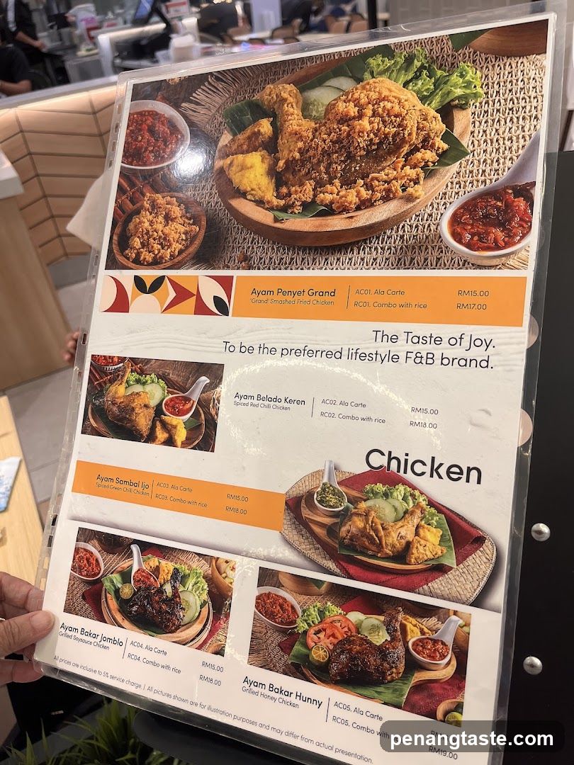 Ayam Menu Board