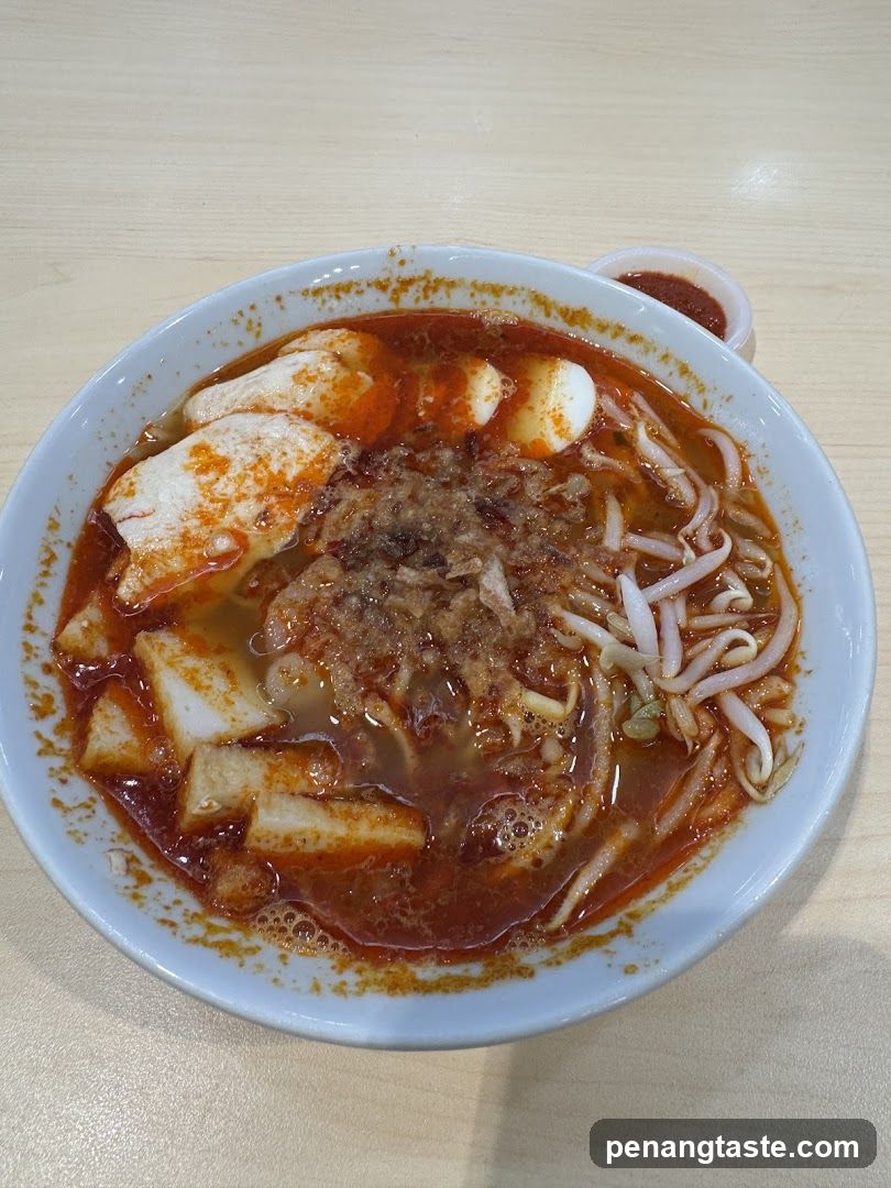 Spicy Noodle Bowl with Tofu and Bean Sprouts
