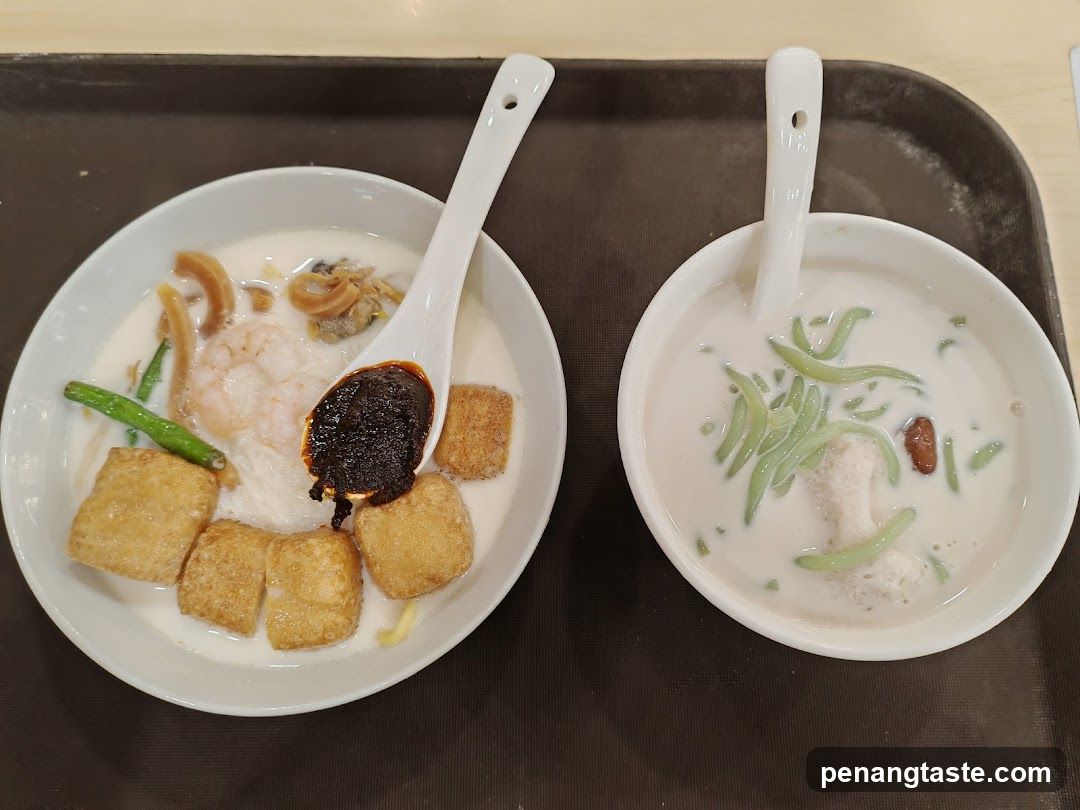 Dish with Tofu and Shrimp Soup