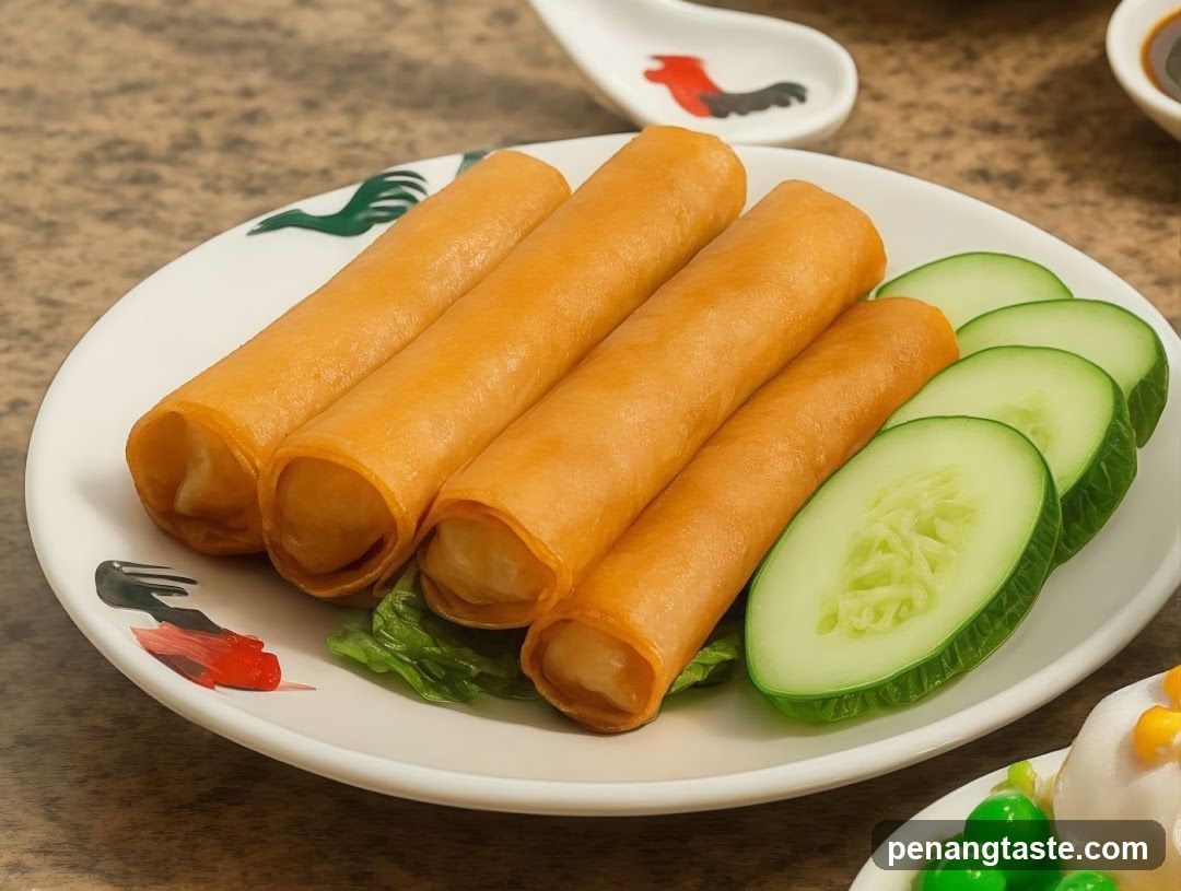 Spring Rolls with Cucumber Slices