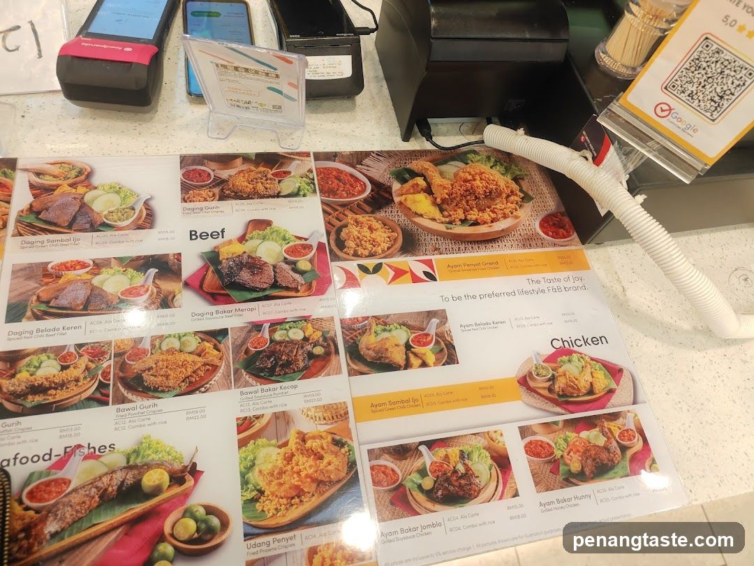 Restaurant Menu Display