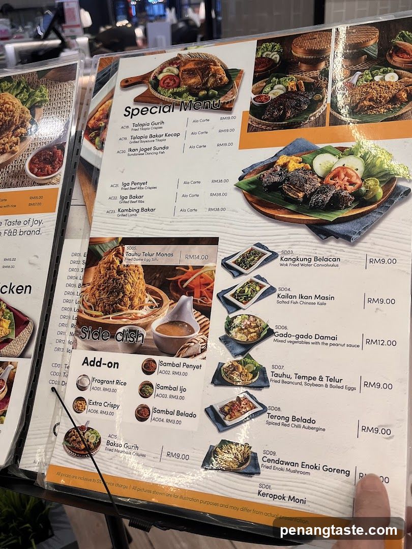 Special Menu & Side Dish Board