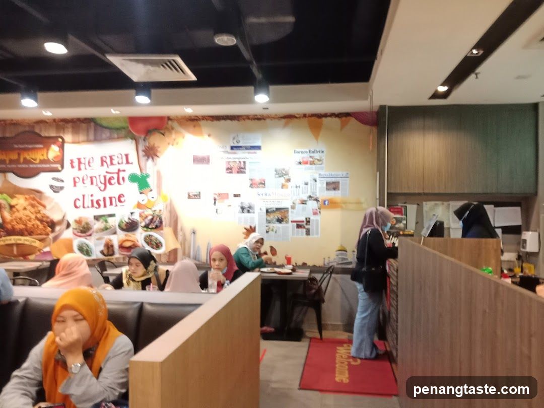 Restaurant Interior with Patrons and Staff