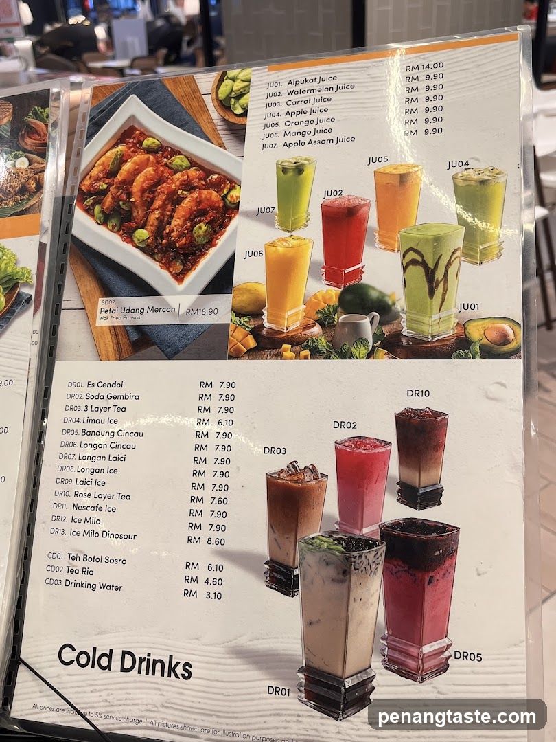 Cold Drinks Menu