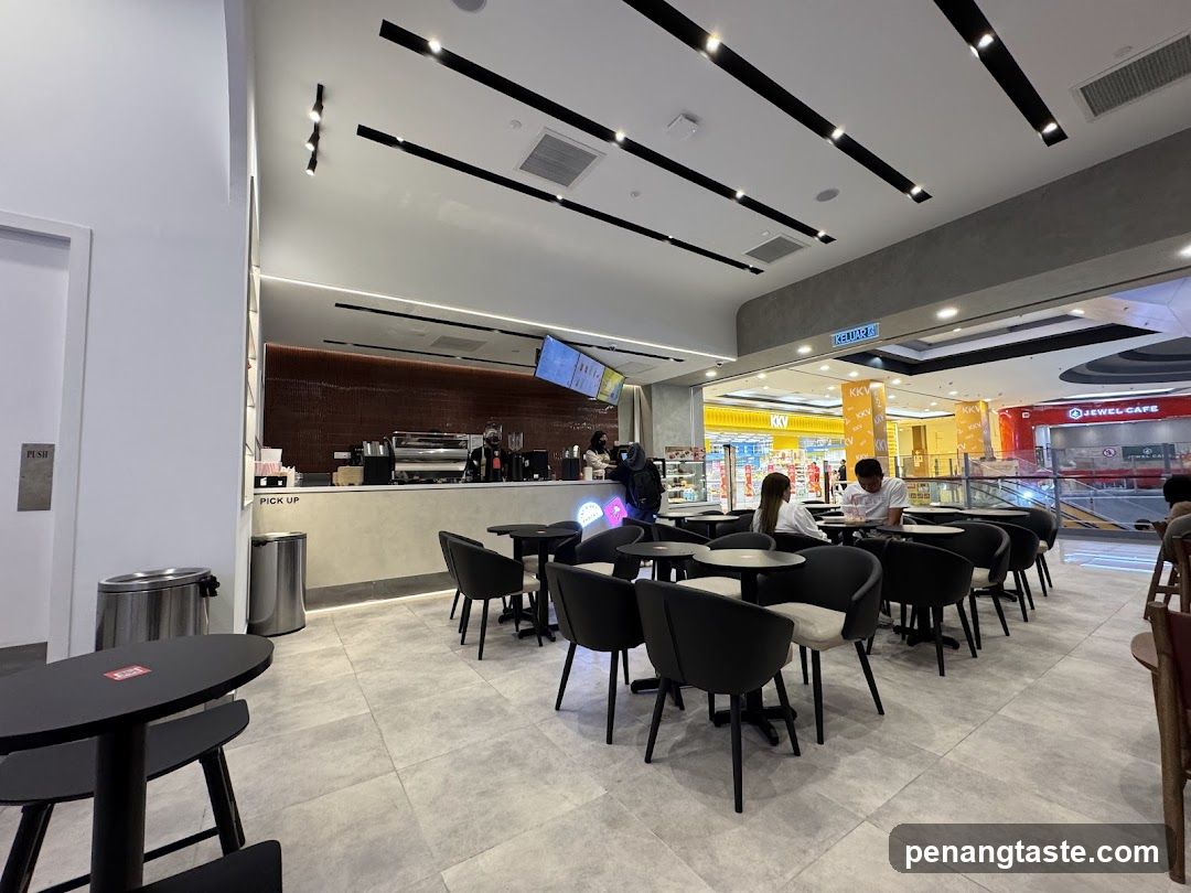 Coffee Shop Interior with Seating Area