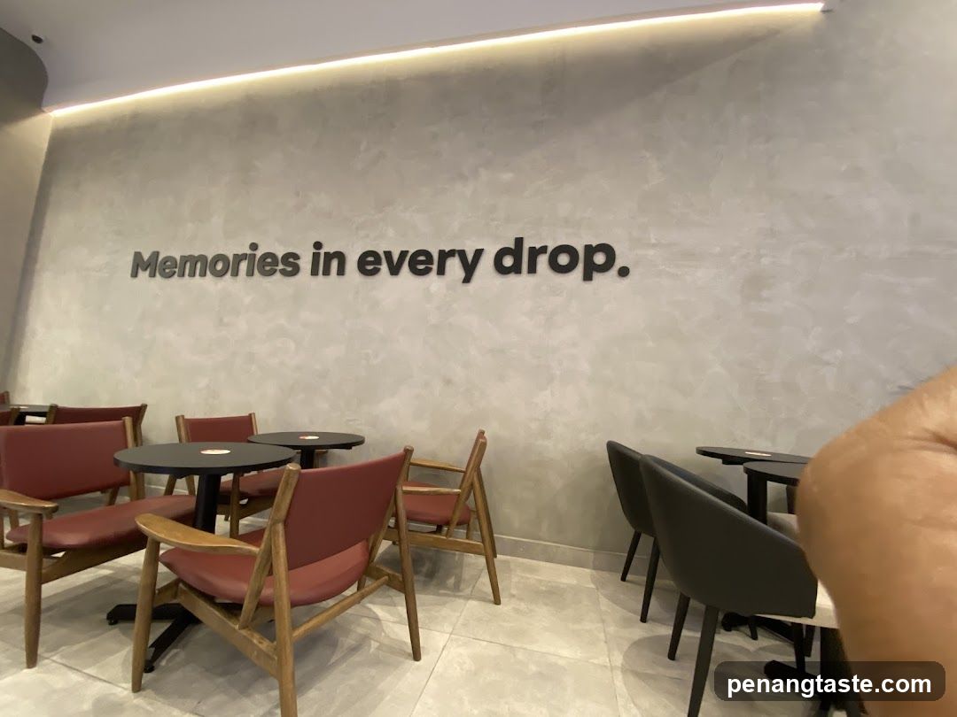 Coffee Shop Interior with Wall Quote